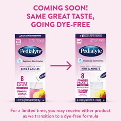 Pedialyte powder in water being stirred for rapid rehydration.