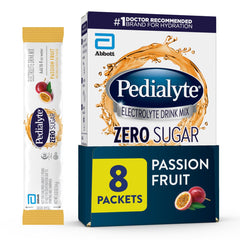 Pedialyte Passion Fruit powder packets for quick hydration with electrolytes