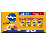 Pedigree Choice Cuts in Gravy bowl served, complete and balanced adult dog meal.