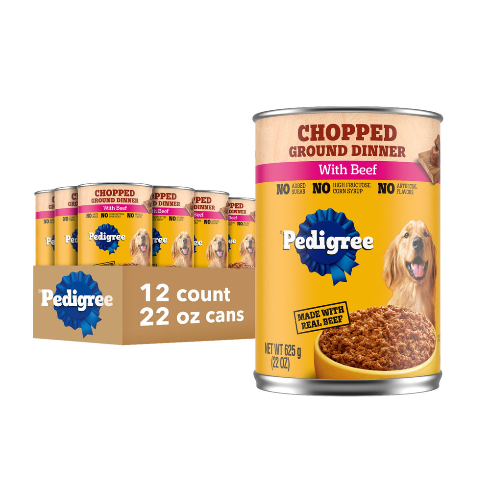 Pedigree Chopped Ground Dinner beef can provides convenient meals