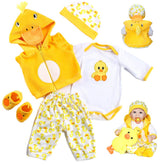 Pedolltree 22-inch yellow duck hat for reborn dolls, completes cute outfit