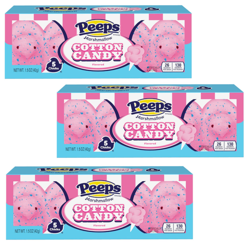Peeps Cotton Candy Chicks boxes displayed for Easter gifting and sharing