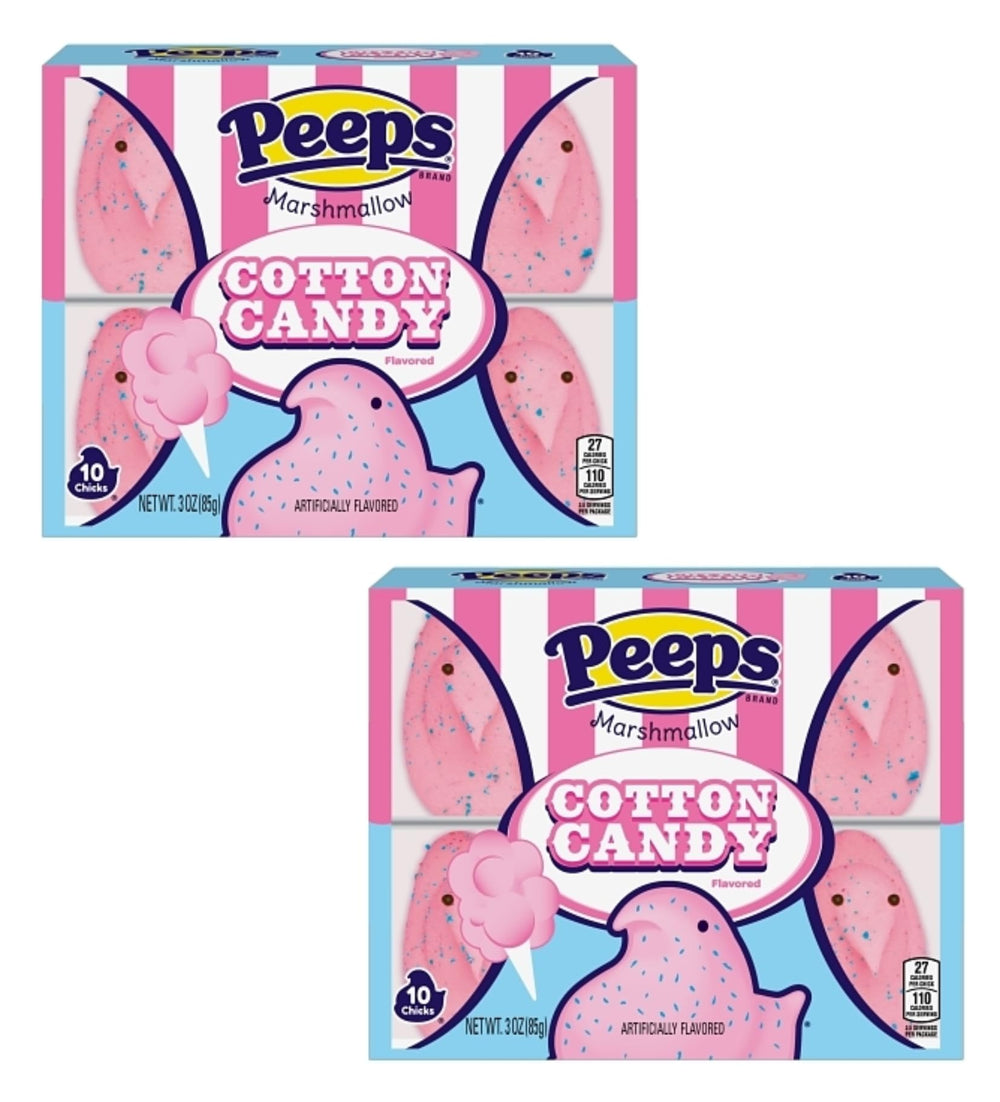 Peeps Cotton Candy Chicks pack-2 view showing colorful, shareable Easter treats.