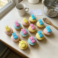PEEPS blue marshmallow bunnies, adds color to egg hunts and parties.
