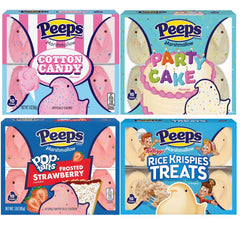 PEEPS Cotton Candy marshmallow chicks in a festive Easter display, perfect for baskets.