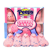 Peeps Easter marshmallow cotton candy chicks front pack display for colorful baskets