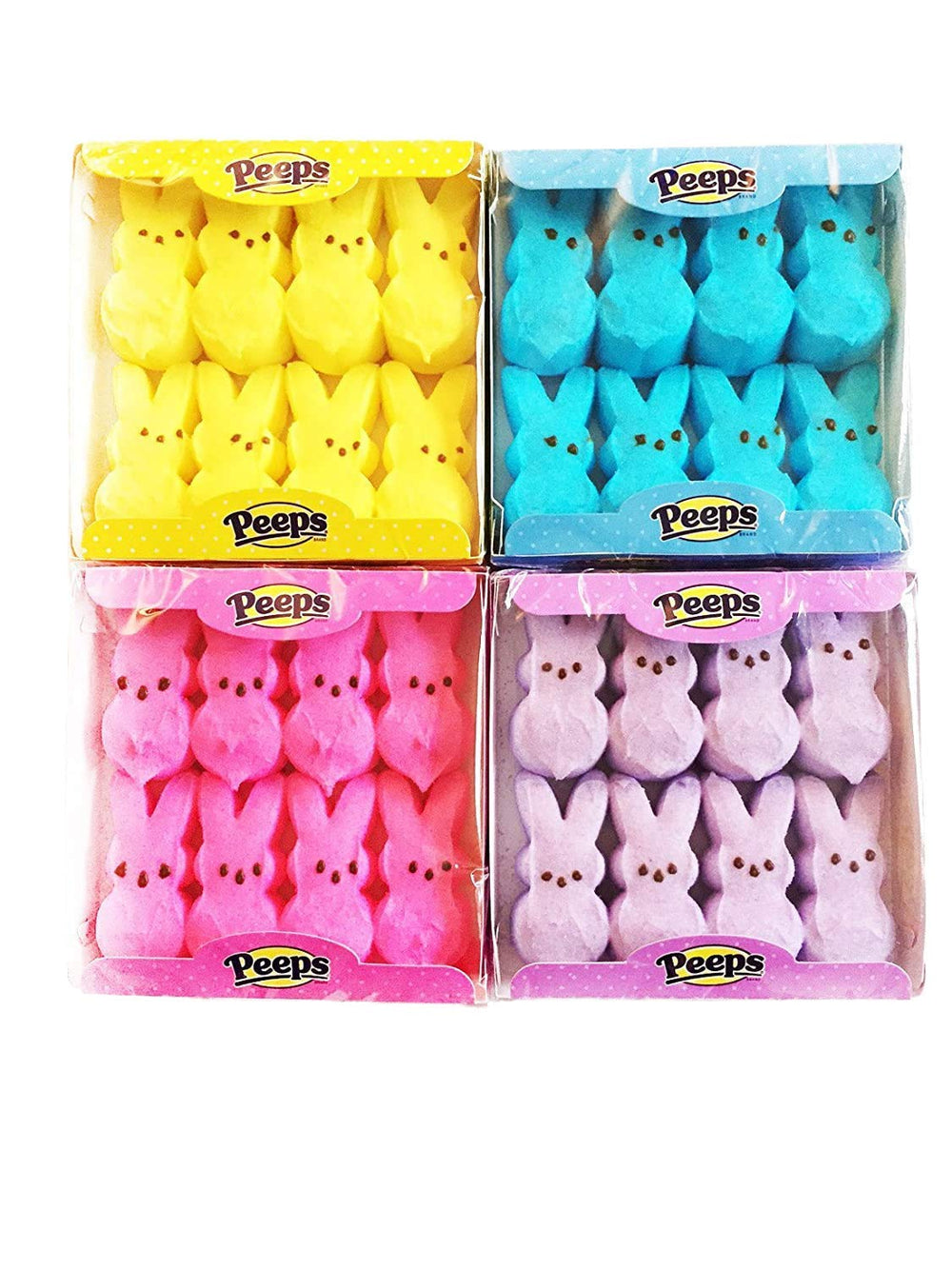 Peeps marshmallow Easter bunnies bundle in four colors for festive snacking and decor ideas