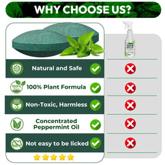 Peepst natural mint deterrent ball in open bag releasing a refreshing scent.