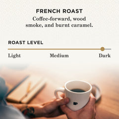 Whole Arabica beans from Peet's high-altitude sourcing.