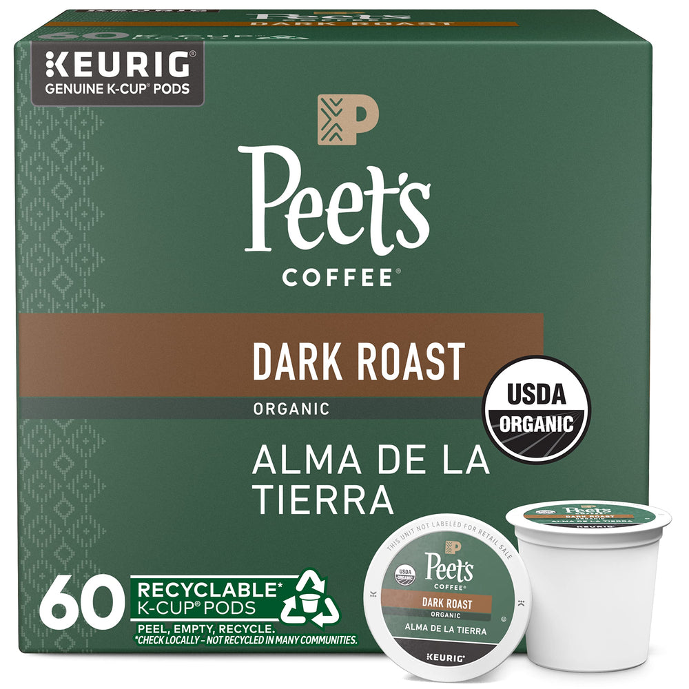 Peet's Alma de la Tierra box exterior shows six boxes of 10 pods for easy reorder.