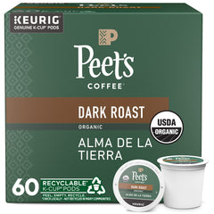 Peet's Alma de la Tierra box exterior shows six boxes of 10 pods for easy reorder.