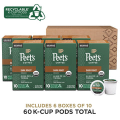 Peet's Alma de la Tierra pod closeup highlights dark roast aroma.