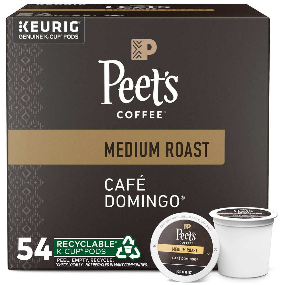 Peet's Café Domingo box of 54 K-Cup pods for easy mornings.