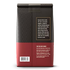 Peet's Espresso Forte crema crest in cup highlights smooth crema.