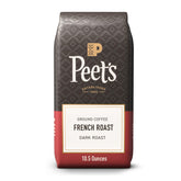 Peet's Coffee French Roast bag front with bold design and 10.5 oz size.