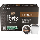 Peet's French Roast K-Cup box of 10 for quick, bold mornings.