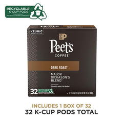 Peet's Major Dickason's recyclable pods support eco-friendly brewing.