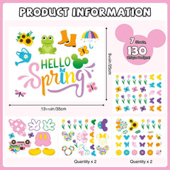 pekeng spring window clings playful mouse art adds classroom cheer