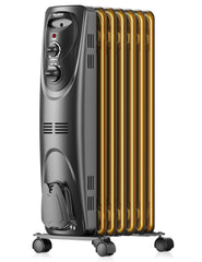 PELONIS PHO15A2AGW front view showing a compact oil-filled radiator ready for large rooms