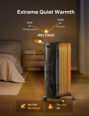 Three-mode indicator highlights 600W, 900W, and 1500W options for flexible comfort