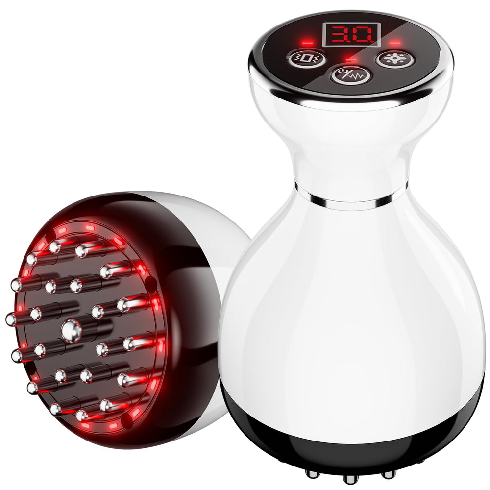 PEMUCEN Lymphatic Drainage Massager front view shows cordless portable design for on-the-go relief