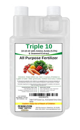 Pendelton Turf Triple 10 bottle being poured for even lawn feeding