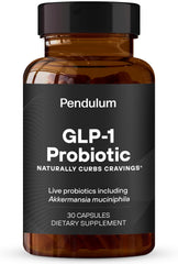 Pendulum GLP-1 Probiotic bottle shown for appetite support and gut balance.