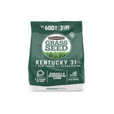 Pennington Kentucky 31 Tall Fescue seed bag close-up demonstrates durable, economical lawn seed.