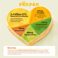 PENPEN Probiotics label highlights enzyme blend for better nutrient absorption.
