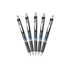 Pentel EnerGel RTX pen close-up showing fine needle tip for precise writing