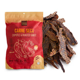 People's Choice Beef Jerky chipotle and roasted garlic flavor for bold snacking.