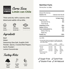 People's Choice Beef Jerky packaging close-up highlighting a clean label.