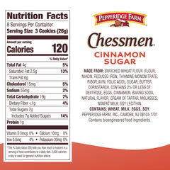 Pepperidge Farm Chessmen Cinnamon Sugar cookies closeup: warm cinnamon notes in every tender bite.