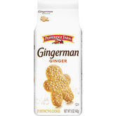 Pepperidge Farm Gingerman cookies in gingerbread men shape offer a crisp bite.