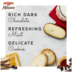 Pepperidge Farm Milano Mint dark-chocolate-sandwich: premium snacking moment you deserve.
