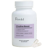 Perelel Choline Boost bottle and capsules for daily prenatal support