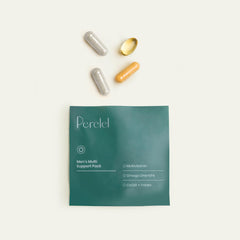 Perelel Men’s Multi Pack nutrition label closeup verifies clean ingredients.