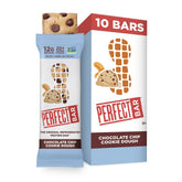 Perfect Bar chocolate chip cookie dough bar close-up showing chewy texture for on-the-go energy