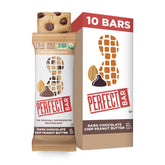 Perfect Bar dark chocolate chip peanut butter bar with 15 g protein.