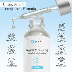 Product textured gel shown during application demonstrates quick absorption.