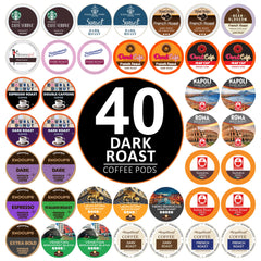 Perfect Samplers dark roast pod variety pack front view with convenient K-Cups assortment.