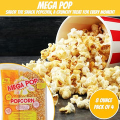 Perfectware popcorn 8oz with kernels and butter pack, ideal for quick party snacks.