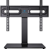 PERLESMITH PSTVS35 tabletop base glass provides stable support for large TVs.