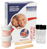 Perma Soft Denture Reliner Kit packaging and contents for easy at-home relining