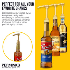 PERMINKS fits Torani and Davinci 750 ml bottles for versatile use