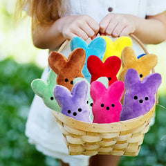 PERUKOYO Easter bunny plush in vibrant colorways for sharing