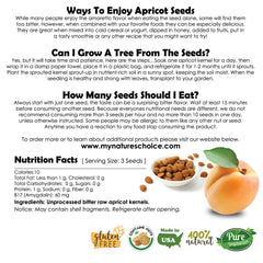 Pesticide-free GMO-free apricot seeds from California farms