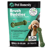 Pet Honesty Brush Buddies packaging shown for easy storage and use.