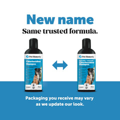 Pet Honesty chlorhexidine shampoo on a dog paw during bath