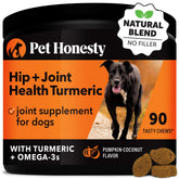 Pet Honesty Hip & Joint pumpkin-flavored turmeric soft chews support joint mobility.